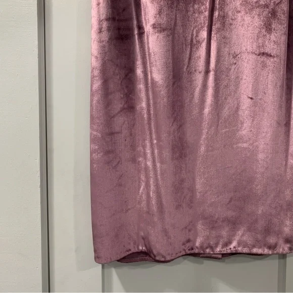Vince Panne Velvet Purple Midi Skirt Size 4 - Picture 8 of 10
